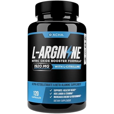 DACHA Premium L Arginine Pills 1920 MG - 120 VCAPS AAKG Nitric Oxide Precursor, L-Citrulline HCL, Beta Alanine, Essential Amino Acids for Energy, Muscle Growth, Heart Health, Vascularity & Stamina Cover