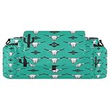 decor gift Organizer für Kinderwagen Western Country Azteken-Bull-Totenkopf Doppel-Kinderwagen-Organizer mit Gurten