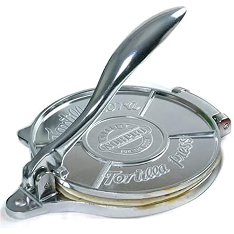 Norpro Cast Aluminum Tortilla Press, Stainless Steel, 6 inch Cover