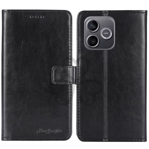 TienJueShi Black Book Stand Retro Flip Leather Protector Phone Wallet Gel Cover Etui TPU Silicone Case For Honor 600 Lite 6.6 in