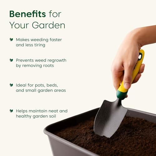 Image of Kyari Garden Trowel for Gardening, Rust-Resistant Hand Mini Shovel for Planting, Digging & Transplanting, Small Garden Tool for Home Garden & Pots
