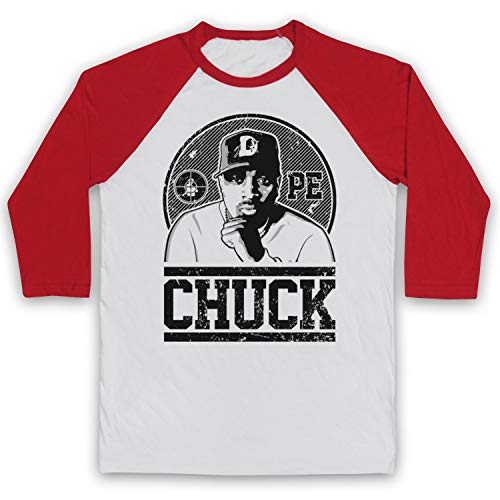 T-Shirt de Base-Ball Chuck D Public Enemy manches 3/4 contre le look banal