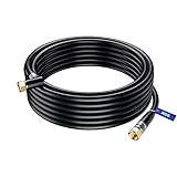 Coaxial Cable RG6, with a Right Angle 90° Connector, 30 ft, Coax Cable F-Type Triple Shielded Coax...
