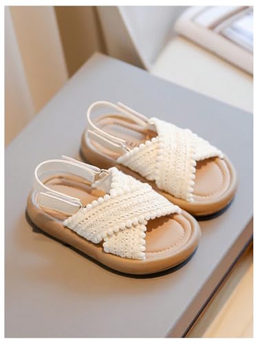 GORGLITTER Girl's Dress Sandals Crochet Criss Cross Open Toe Ankle Strap Summer Shoes2