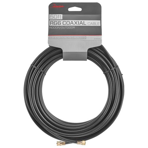 Rocketfish Cavi coassiali RG6 e splitter a 2 vie - TV ad alta velocità, antenna, modem e decoder via cavo per home theater e configurazione Internet (cavo coassiale (15,2 m)