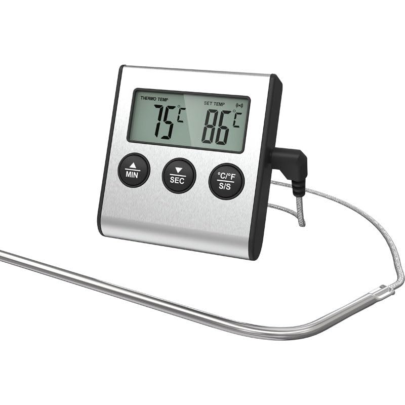 ABS Food Thermometer Probe Button Kitchen Barbecue Electronic Temperature Measurement
