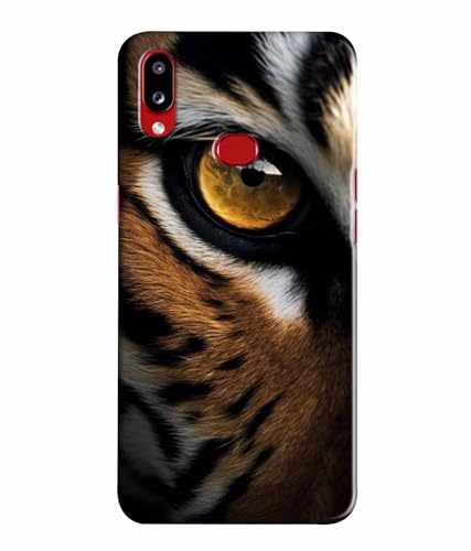 Image of Printed Hard Back Case Cover & Compatible for Samsung Galaxy A10S / Samsung Galaxy M01S | Tiger Faces Art (Multicolor) - D1205