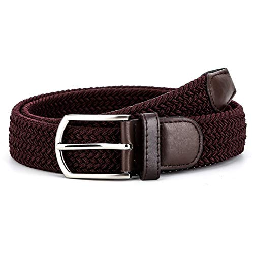Image of Braided Canvas Woven Elastic Stretch Belts for Men /Women /Junior with Multicolored