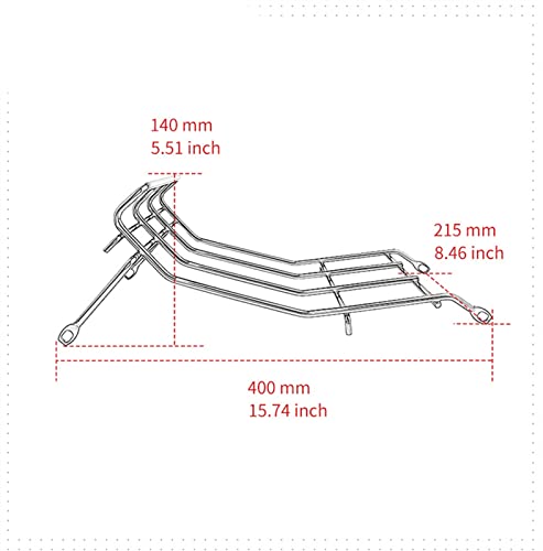 Support de porte-bagages rigide pour boîtier supérieur C125 moto
