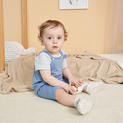 YALLET Baby Boy Clothes Infant Boy Summer Outfits 3 6 12 18 Months Romper+Bib Suspender Shorts Bodysuit Overalls Set3