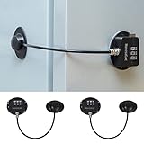 HonesaLoc 2PACK Combination Refrigerator Lock Keyless Freezer Lock Childproof Fridge Locks Child...