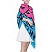 tplaotee Chinese Culture Makes Fortune Blue Long headscarf fashion silk scarf for women hair for evening bufandas para mujer para frio