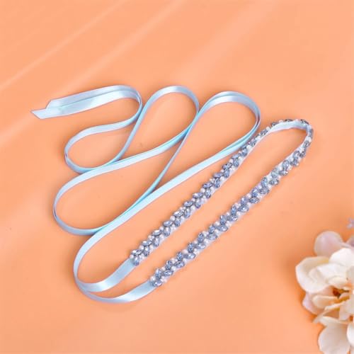 Bridal Belt Silver Rhinestones Beaded Belt Occasion Dress Decoration Handmade Wedding Party 6