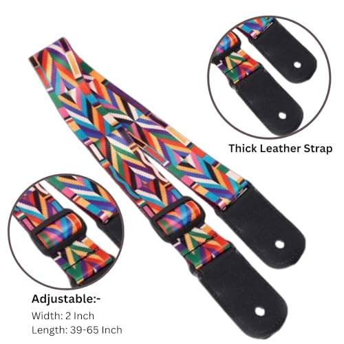 Image of DEVICE OF URBAN INFOTECH Guitar Strap Belt for Acoustic & Electric Guitar Adjustable Buckle Guitar Strap Modern Design Guitar Belt For Acoustic /Bass /Electric Guitars