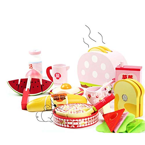 Kitchen Toy Breakfast Toy Set Pretend Toy Cooking Role Play Game Gift Educational Children Pretend Kitchen Toy For Nursery And Kindergarten (Color : Multi-colored, Size : 26x20x13cm)