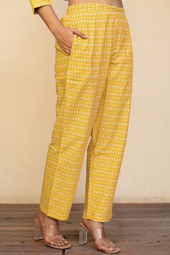 Image of MIRCHI FASHION Pure Cotton Floral Kurta Set for Women with Dupatta & Pant | 3 Piece Straight Fit Ethnic Outfit | Breathable Summer Salwar Suit