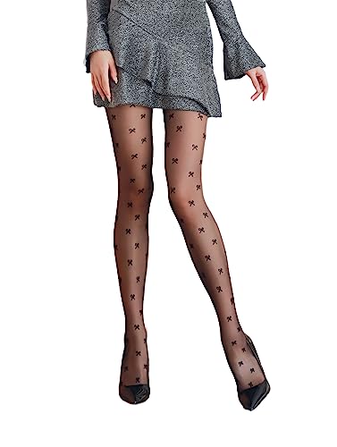 Image of Sahabowi Women Tights, Sheer High Waist Pantyhose, Vintage Control Top Stockings, Siwa 5