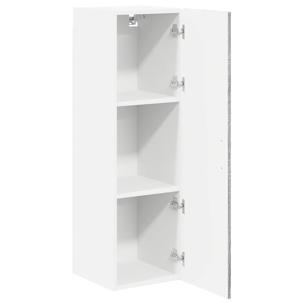 Armadio da parete, 30 x 31 x 100 cm, in legno Sonoma grigio