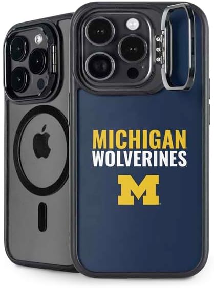 Skinit Kickstand Phone Case Compatible with iPhone 14 Pro - Officially Licensed University of Michigan Wolverines M Design