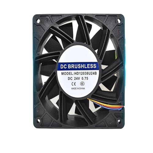 Ventilateur thermique HD1238U24B 12cm 24V avec contrôle PWM à 4 fils pour flux d'air stable
