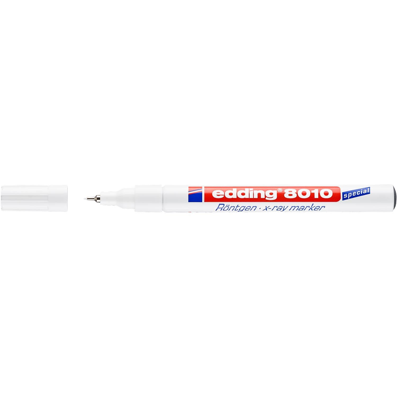 Edding Radiologie-Marker 8010, feine Spitze, 0,8 mm, Weiß, 5 Stück