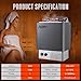 Fajiduo Sauna Heater, 3KW 110V Electric Sauna Stove with Bracket, Adjustable Temp & 3H Timer Dry Sauna Heater for 71-141Cu.ft Saunas Rooms, Home Sauna, Commercial