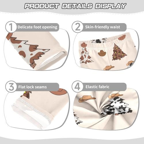 Cowboy Tree Girls Leggings,Workout Leggings for Girls Toddler Athletic Legging Size for 3-10T3