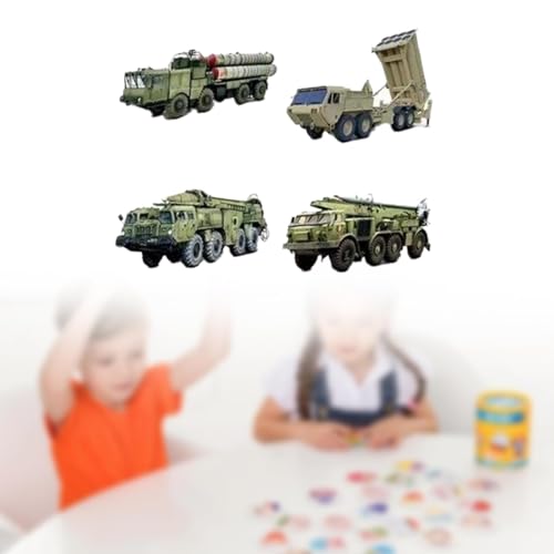 Image of 4 Pieces Missile Vehicles Building Kit Compact Desktop Decoration 4D Puzzles| Contemporary Manufacture| Cars Trucks & Vans | Diecast Toy |Toys Hobbies