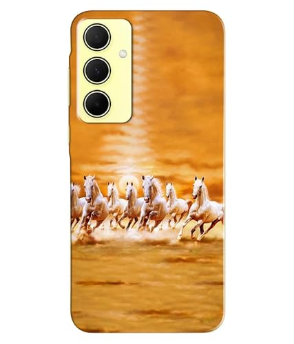 Image of Horse Running Painting Printed Hard Back Case Cover Compatible for Samsung Galaxy A35 5G | Samsung A35 5G (Multicolor) - D1667