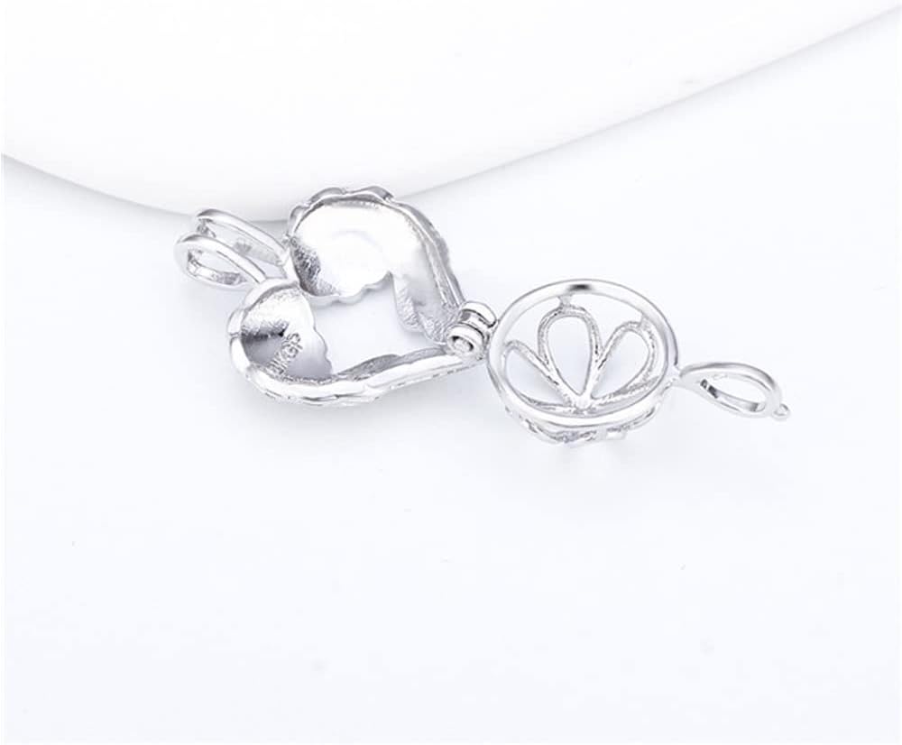 5Pcs Silver Wings Heart Cage Pendants Crafting Charm for DIY Necklace Bracelet Jewelry Making - Image 3