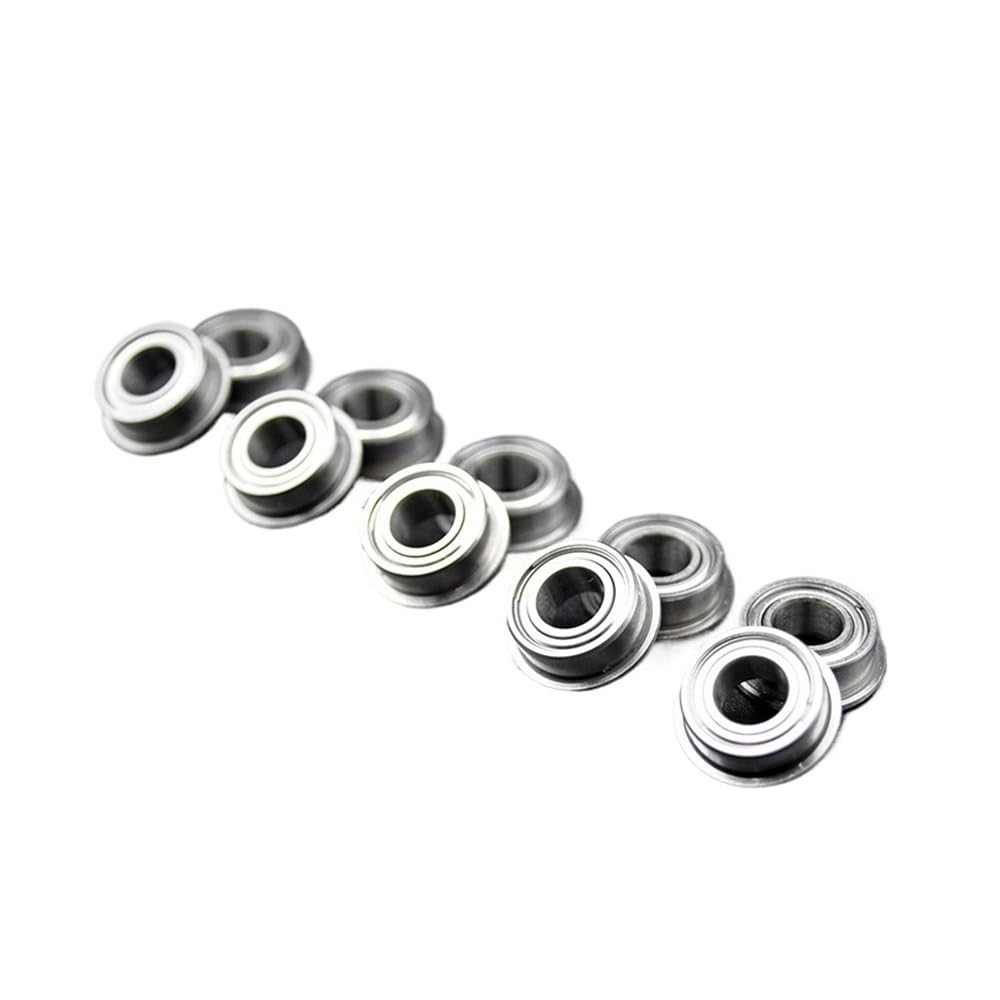 10 Piezas MF63 MF93 MF74 MF84 MF104 MF85 MF95 MF105ZZ MF115 MF106 MF126 MF117 MF137 MF148 ZZ Rodamientos de Bolas Rodamientos de Brida Micro(MF52 ZZ 2x5x2.5mm)