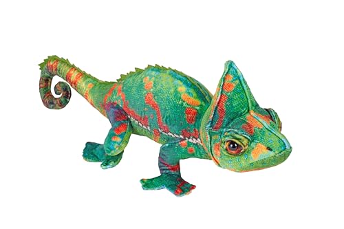 Wild Republic Living Earth Chameleon, Stuffed Animal, 16 inch, Plush Toy, Fill is Spun Recycled Water Bottles