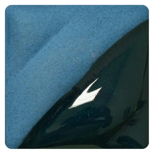 AMACO Velvet V-332 Teal Blue Underglaze, 2 oz. (59 mL), Cone 05-10 “V” Intermixable Underglaze for Bisque and Wet/Unfired Clay