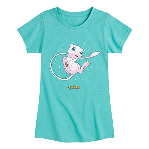 HYBRID APPAREL - Pokémon - Starry Mew - Youth Girls Short Sleeve Graphic T-Shirt - Size X-Large Turquoise
