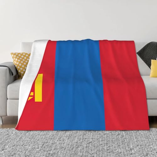 Couverture imprimée drapeau mongol légère plaid canapé lit toutes saisons