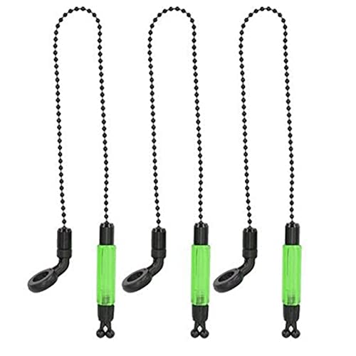 Evita perder picadas sutiles usando el indicador de mordida verde carp fishing con cadena 3PCS