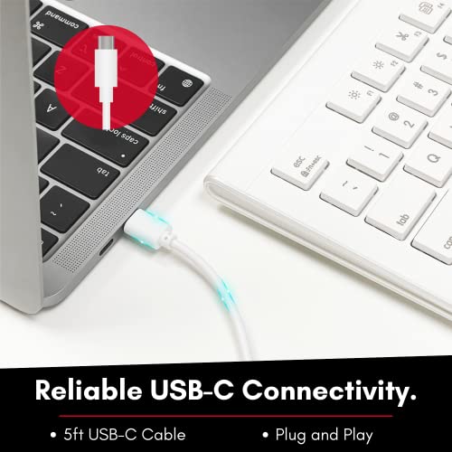 Macally USB C Keyboard | Mac Keyboard | Wired Keyboard (Plug and Play) Budget Compatible Apple Keyboard for MacBook Pro/Air, iMac, Mac Mini/Pro