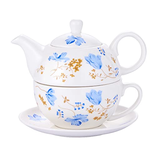 CHILDIKE Tea for One Porzellan Teekanne und Tasse Set, Tea Set for...