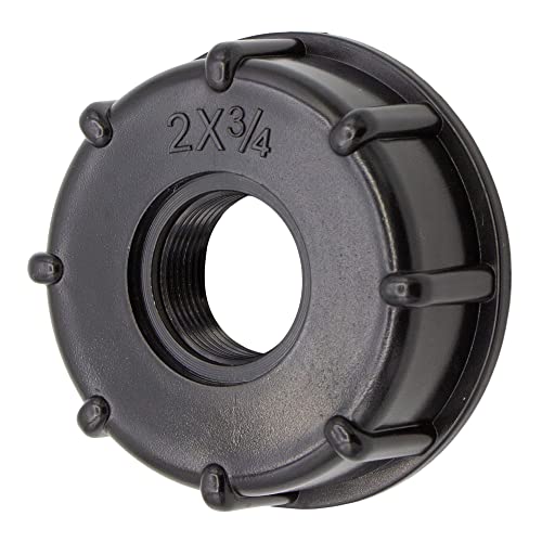 Adaptador VARIOSAN IBC, tapa 14498, S60x6, rosca interior de 3/4', plástico, negro