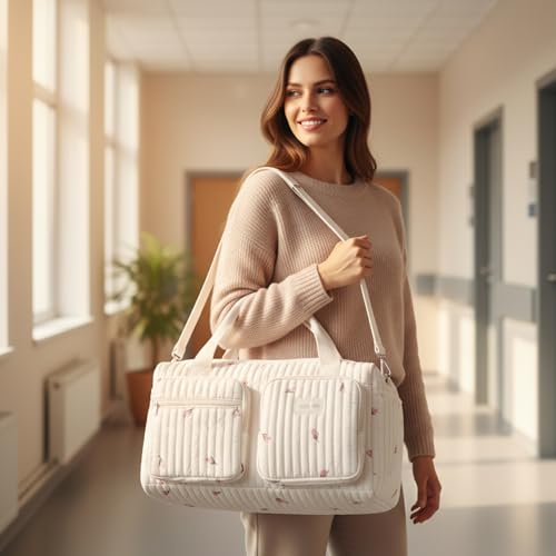 Bolso de viaje para mamá espacioso con compartimentos organizadores 2