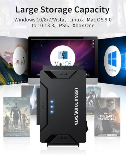 Adaptador USB 3.0 a IDE y SATA para disco duro miniatura 3