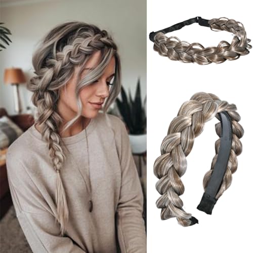 Braided Headbands for Women, 2 Pcs Handmade Fashion Braid Headband