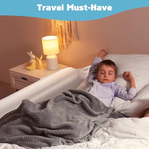 Image of USHMA 2Pack Travel Bed Rails for Toddlers | Non-Slip Soft Flocking Portable Inflatable Bed Rails for Toddlers | Travel Toddler Bed Rail for Full, Queen, King Size Beds | Portable Bed Rail for Travel