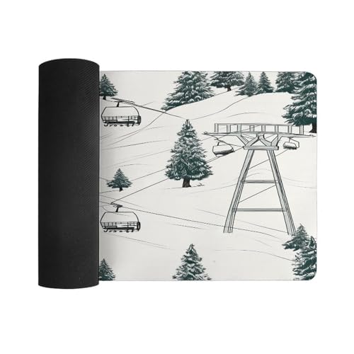 Ski Lift con alfombrilla de escritorio grande impermeable 30x60 cm miniatura 3