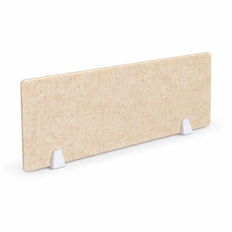 Image of Timber Acoustics Acoustic Desk Divider | Reduce Noise And Visual Distractions | Privacy Panels For Office - Classroom Soundproofing | Table Mounted (16 inch x 24 inch) (Cream - 12mm, Single)