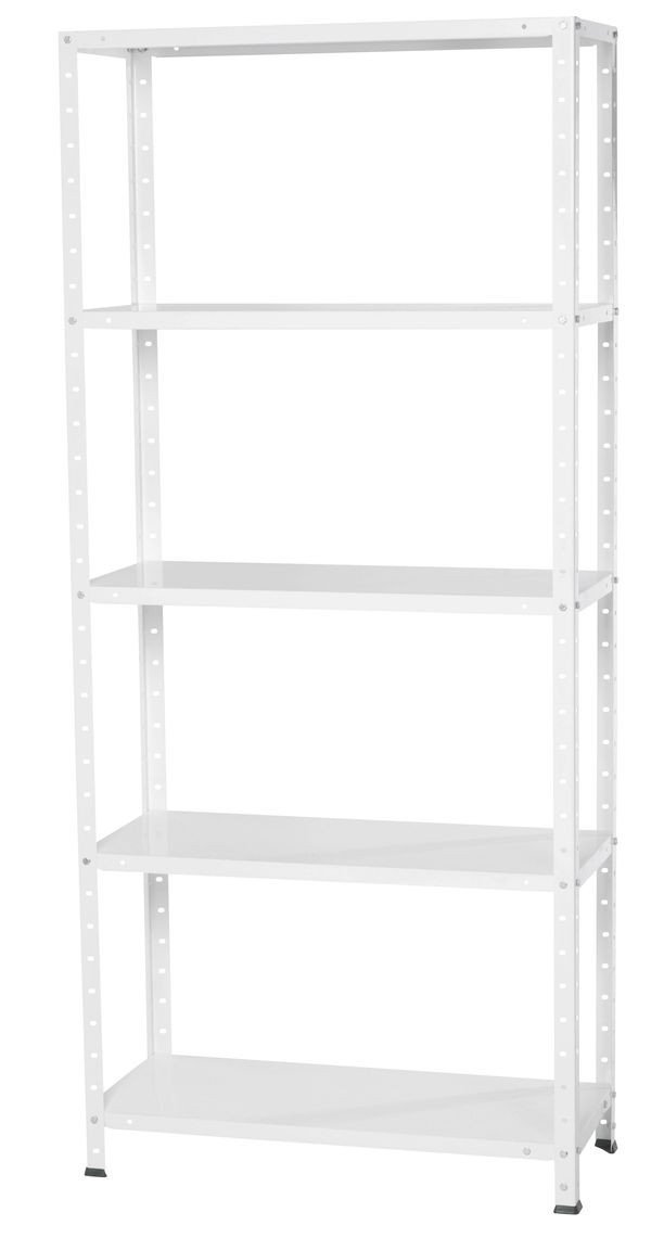 Etagère Métal Blanc Époxy Avasco Lilikit, 5 Tablettes L.73Xh.170Xp.30