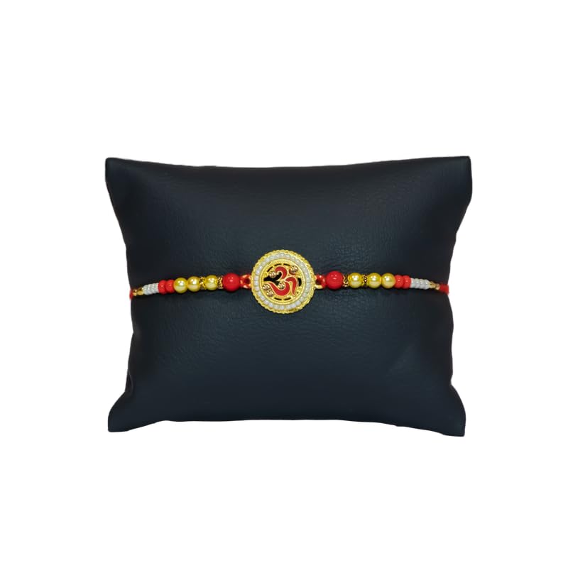 Image of Canton Rakhi Combo Gift Hamper Pack of 2 Rakhi For Brother With Chocolate, Rakhi With Cadbury, Greeting Card & Roli Tilak (Design-20, 2 Rakhi With Celebration)