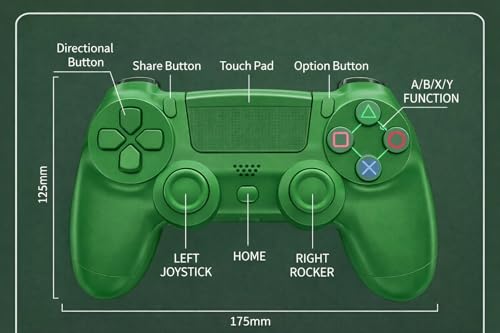 Image of Wireless Pro Controller Compatible with PS-4 /PS-4 Pro /P-S'4Slim Console, Gaming Remote,Bluetooth Controller Wireless Gaming Controllers, with 6-Axis Motion Sensor