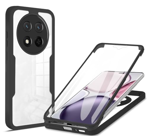 【Protezione completa del corpo】 La protezione dello schermo HD integrata in plastica, l'involucro trasparente anteriore e posteriore forniscono una protezione a 360°, la combinazione di TPU e Policarbonato (PC) per una doppia protezione antiurto protegge il tuo Honor Magic 7 Lite 5G/Magic7 Lite/X9c da cadute e graffi.