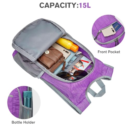 Image of G4Free 10L /15L Hiking Backpack Lightweight Packable Hiking Daypack Small Travel Outdoor Foldable Shoulder Bag